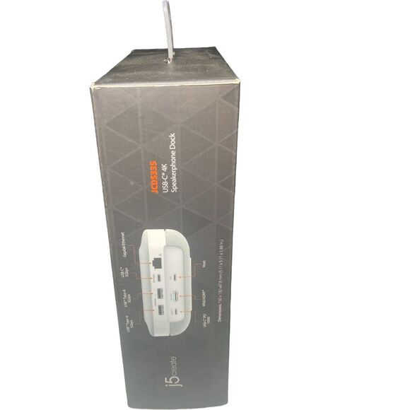 USB‑C Hub 8‑in‑1 4K Dock with Speakerphone, Ethernet, PD – j5create JCDS335 New - Picture 4 of 10